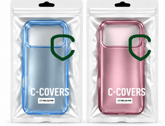 Capa C-Covers para iPhone 18 Pro Max Em Couro, Cores Várias