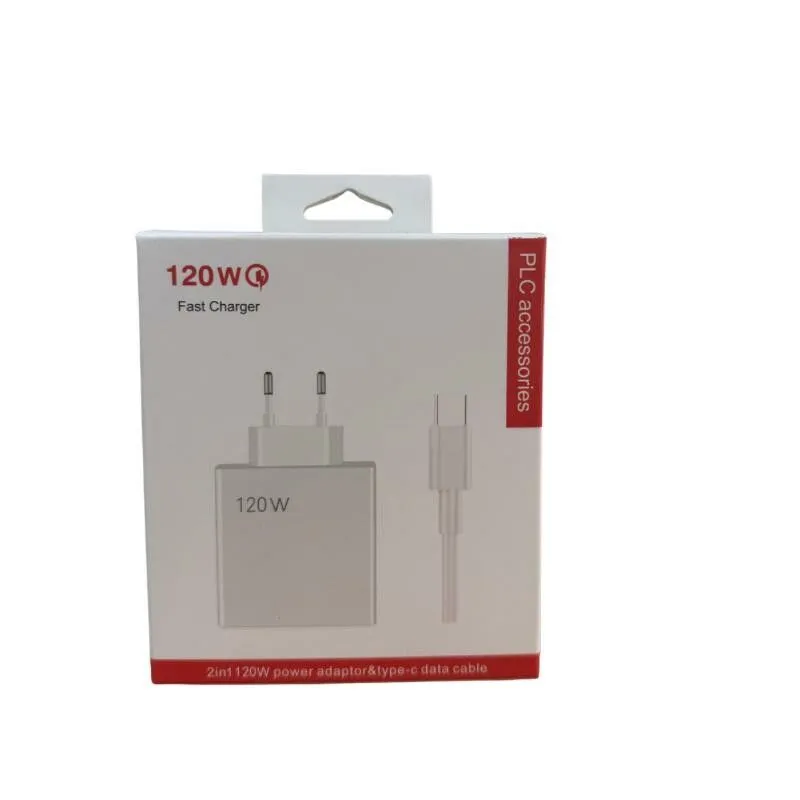 Carregador C-Covers 120W 2 Em 1 Fonte + Cabo USB-A para USB-C Branco