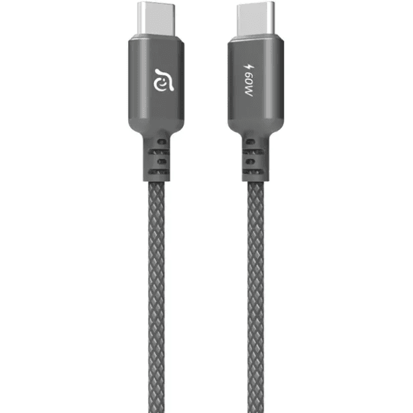 Cabo Adam Elements S200 USB-C para USB-C 60W 2 Metros Cinza
