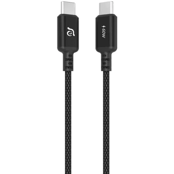 Cabo Adam Elements S200 USB-C para USB-C 60W 2 Metros Preto