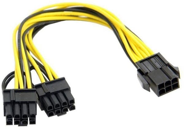 Cabo Adaptador de Alimentação Pci Express 6-Pinos para 2