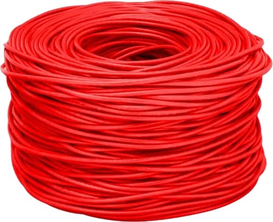 Cabo de Rede Iuron Owire CAT5E Utp 24AWG Ccah Vermelho 305 Metros
