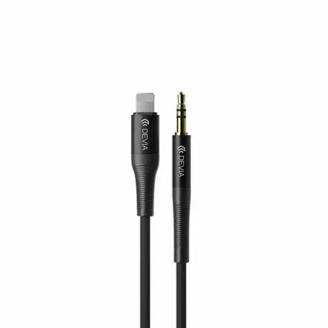 Cabo Devia iPure Jack-Lightning 3.5Mm Woven 1M Preto