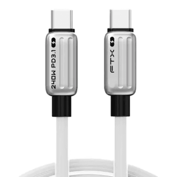 Cabo Ftx Ct-Cm240-Zsw2 USB-C para USB-C 2 Metros 240W Borracha Branco