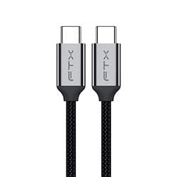 Cabo FTX USB-C Macho a USB-C Macho 2M - Preto / Cinza (CT-C160-PU31-CMCM2-AG2)