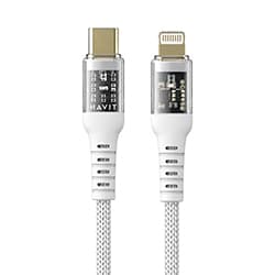 Cabo Havit USB-C Macho para Lightning / 1M - Branco