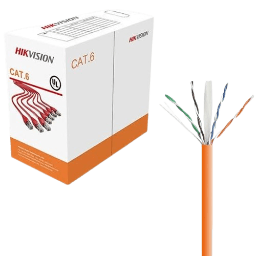 Cabo de Rede Hikvision Cat6 U/UTP/4P 24AWG 305M Cinza