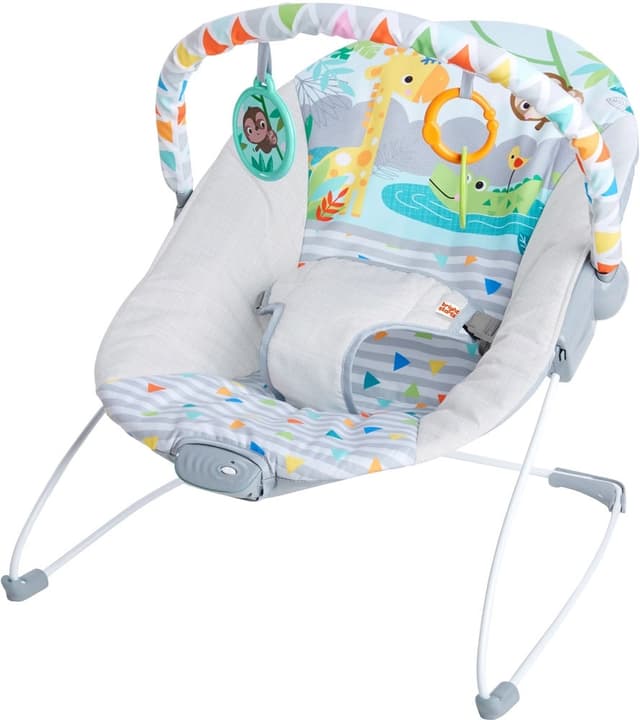 Cadeira de Balanço para Bebê Bright Starts Safari Fun Vibrating Bouncer