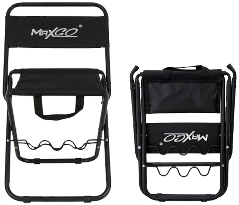 Cadeira Dobrável Maxgo com Suporte para Vara Preto