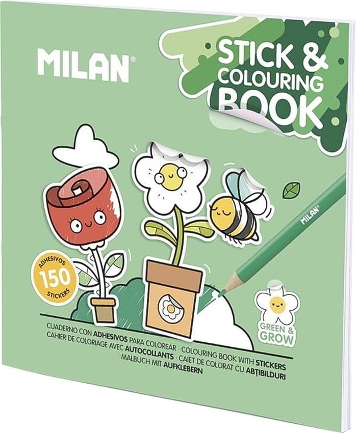 Caderno de Colorir com Adesivo Green&Grow 54218Gs04