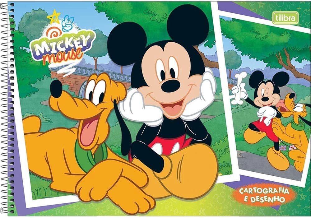 Caderno de Desenho Tilibra Disney Mickey Mouse Capa Dura - 80 Folhas