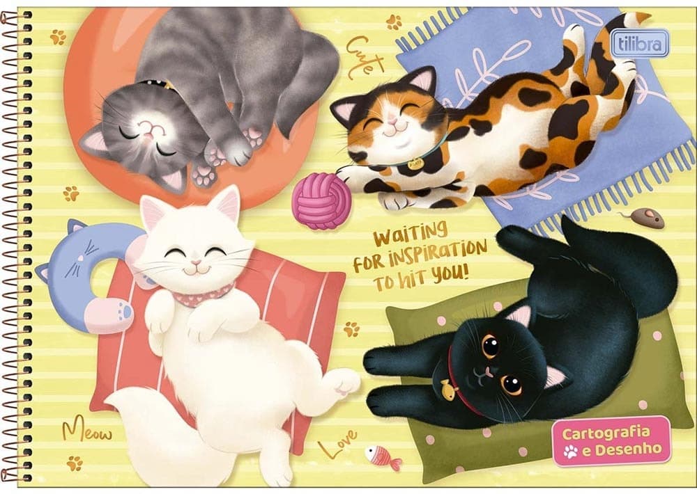 Caderno Tilibra Cartografia e Desenho 80 Folhas Purrfect