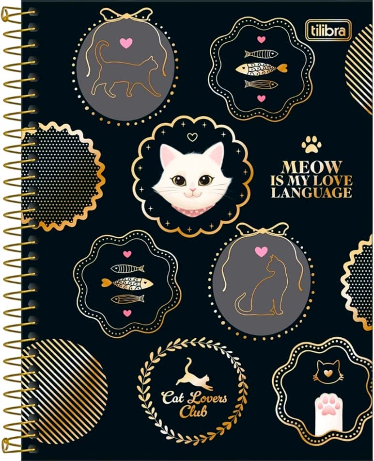 Caderno Tilibra Purrfect Cats 398507 - 120 Folhas