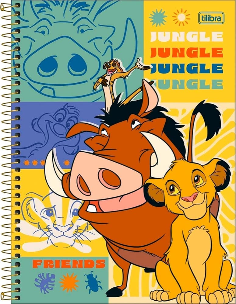 Caderno Universitário Tilibra The Lion King 35766 - 80 Folhas