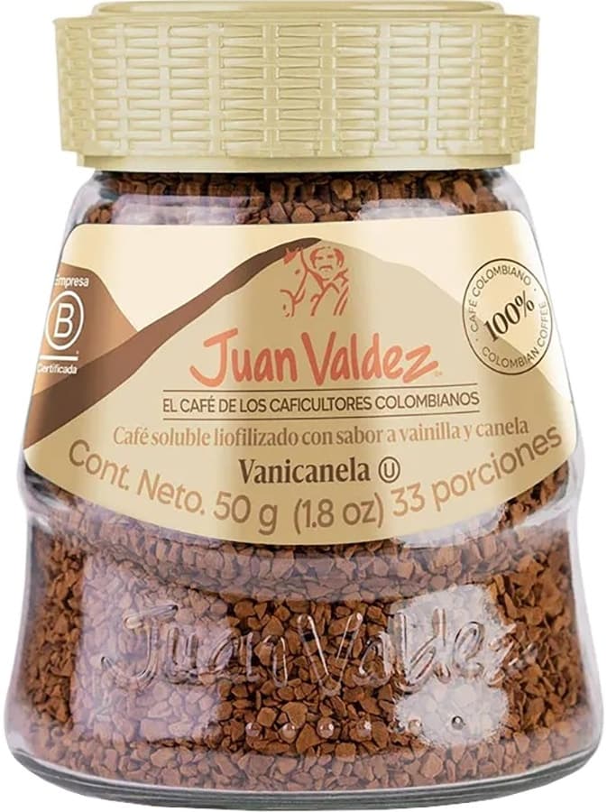 Café Solúvel Juan Valdez Liofilizado Baunilha e Canela 50G