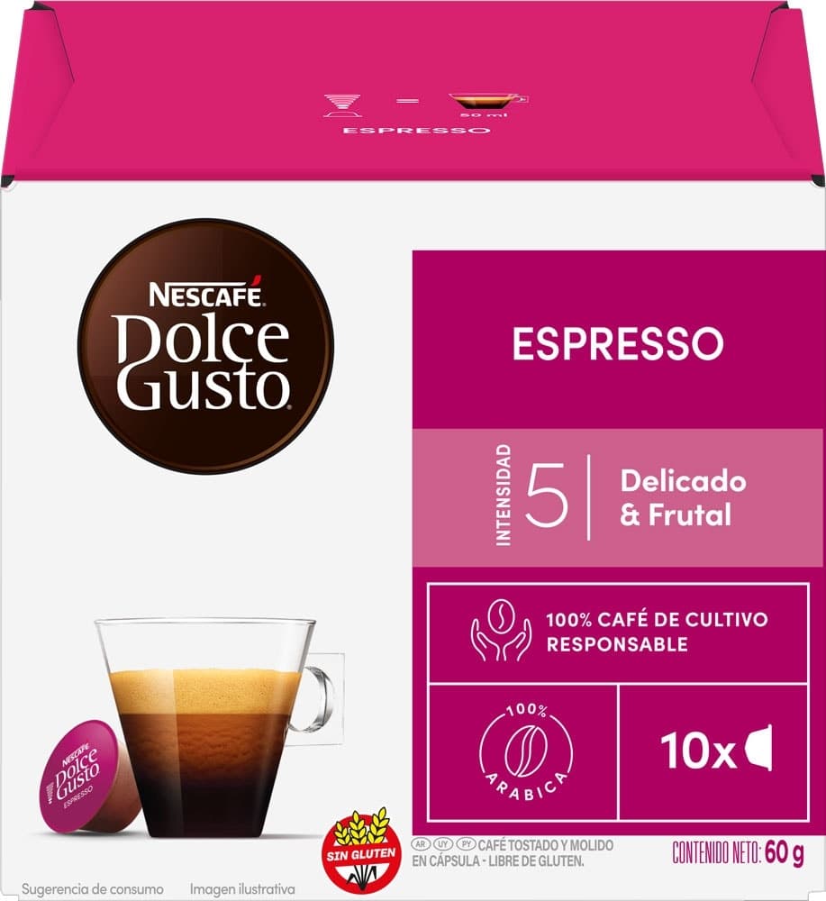 Café Nescafé Dolce Gusto Espresso 60G (10 Unidades)