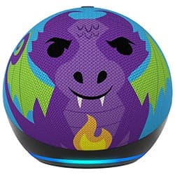 Caixa de Som Amazon Echo Dot Kids 5ª Geração Alexa Bluetooth Fire Dragon