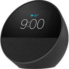 Caixa de Som Amazon Echo Spot Alexa Smart 2024 Despertador - Preta
