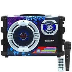 Caixa de Som Ecopower Ep-2220 Bluetooth / USB / Fm / Sd Roxo / Preto