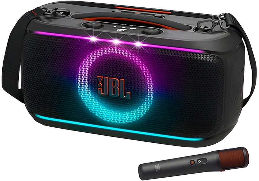 Caixa de Som JBL PartyBox On-The-Go2 Plus com Microfone Sem Fio