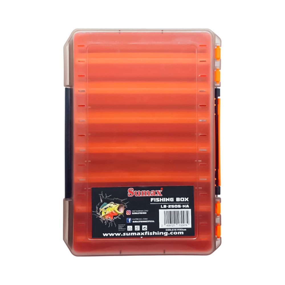 Caixa de Pesca Sumax Fishing Box Lb-2505 27x19cm Laranja
