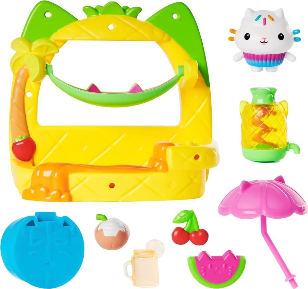 Brinquedo Cakey's Fruit Smoothie Party Balcony Set Gabby's Dollhouse Spin Master