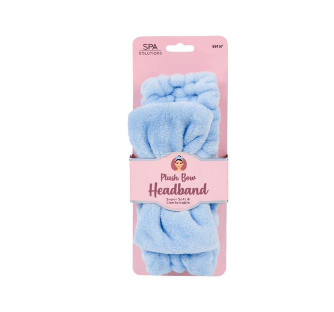 Diadema Cala Plush Big Bow Headband Light Blue