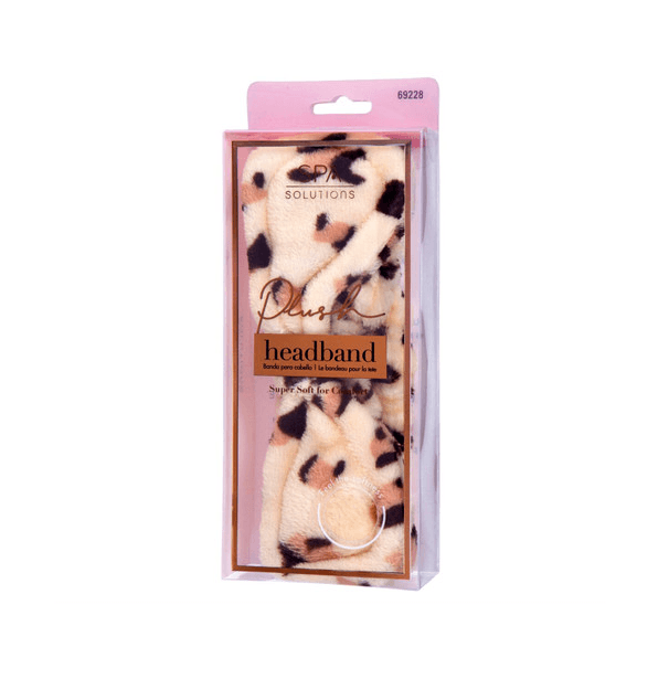 Diadema Cala Plush Big Bow Headband Cheetah