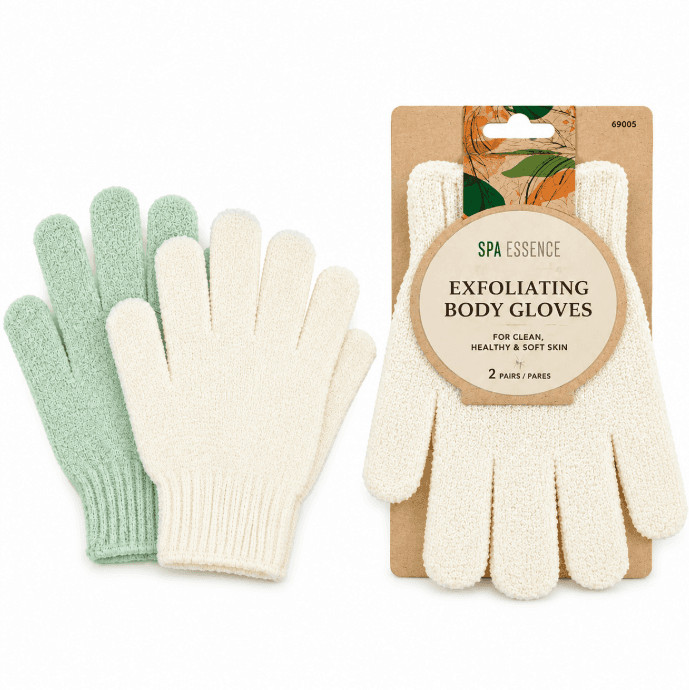 Cala Guante De Baño Exfoliante Para Baño Ivory / Sage 2 Pares 49085