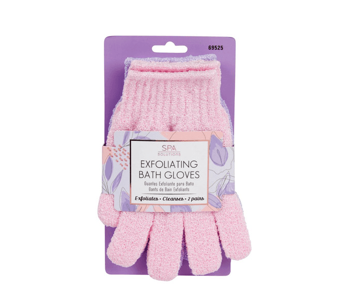 Luva Esfoliante Cala 2 Peças Rosa/Lavanda