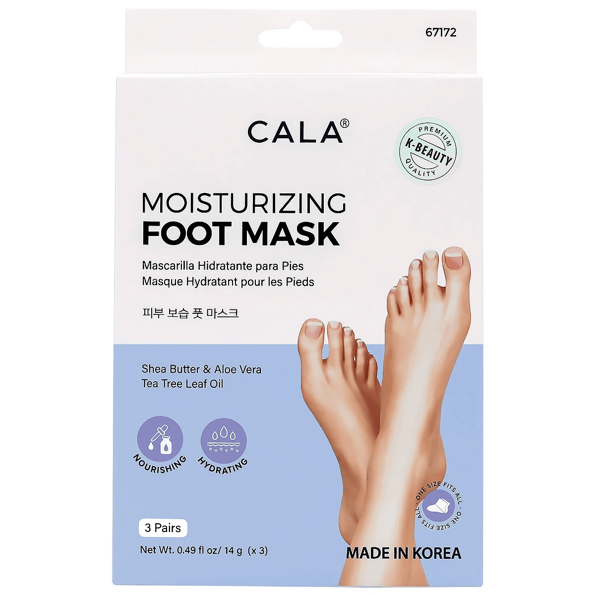 Cala Mascarilla Para Pies Moisturizing Foot 3 Pairs/pk 67172