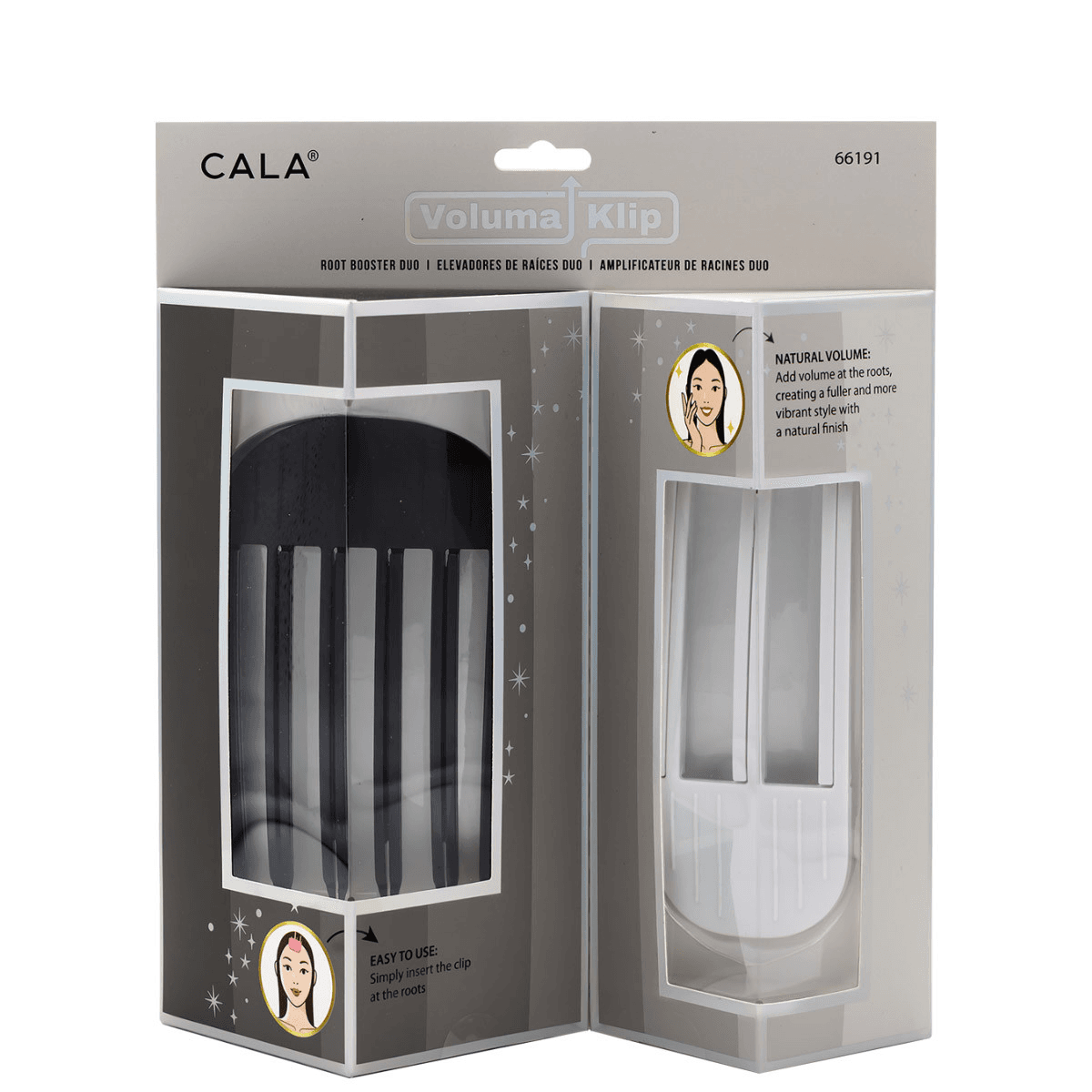 Cala Pinza De Cabello Voluma Klip Black/white 66191