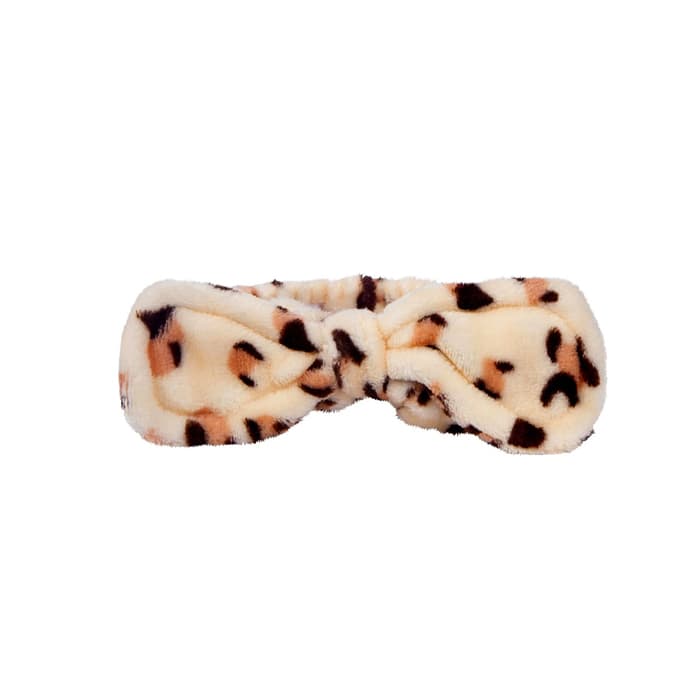 Faixa de Cabelo Cala Plush Big Bow Cheetah