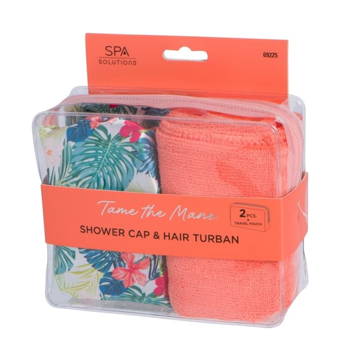 Touca de Banho e Turbante para Cabelo Cala Tropical #69225
