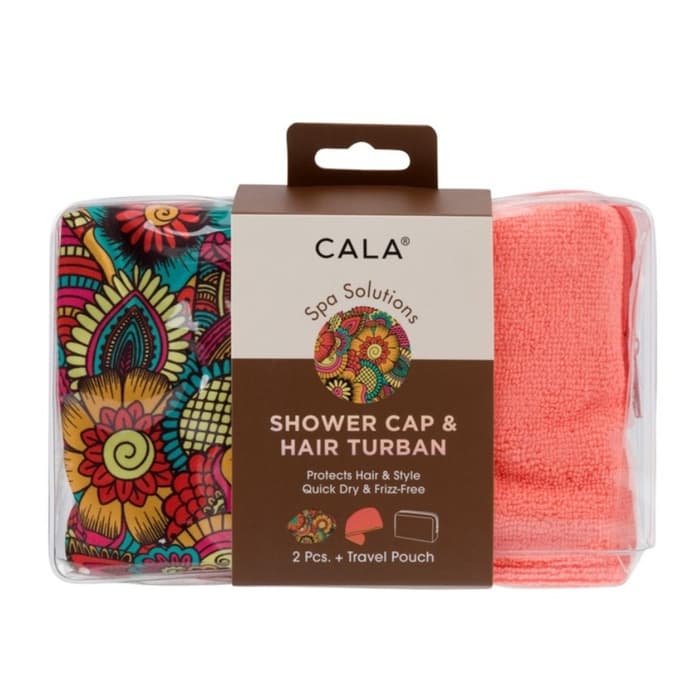 Touca de Banho e Turbante para Cabelo Cala Flower Power