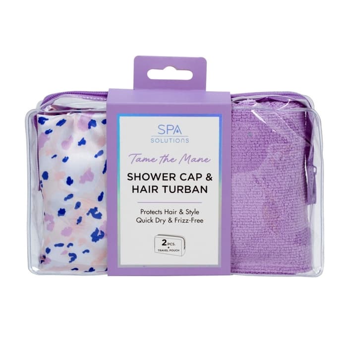 Touca de Banho e Turbante de Cabelo Cala Spa Solution