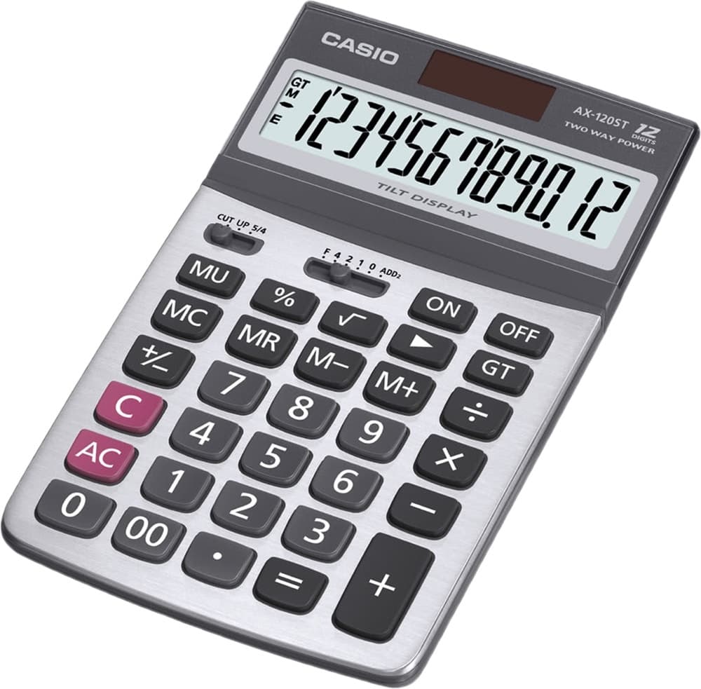Calculadora Casio Ax-120ST (12 Dígitos) - Cinza
