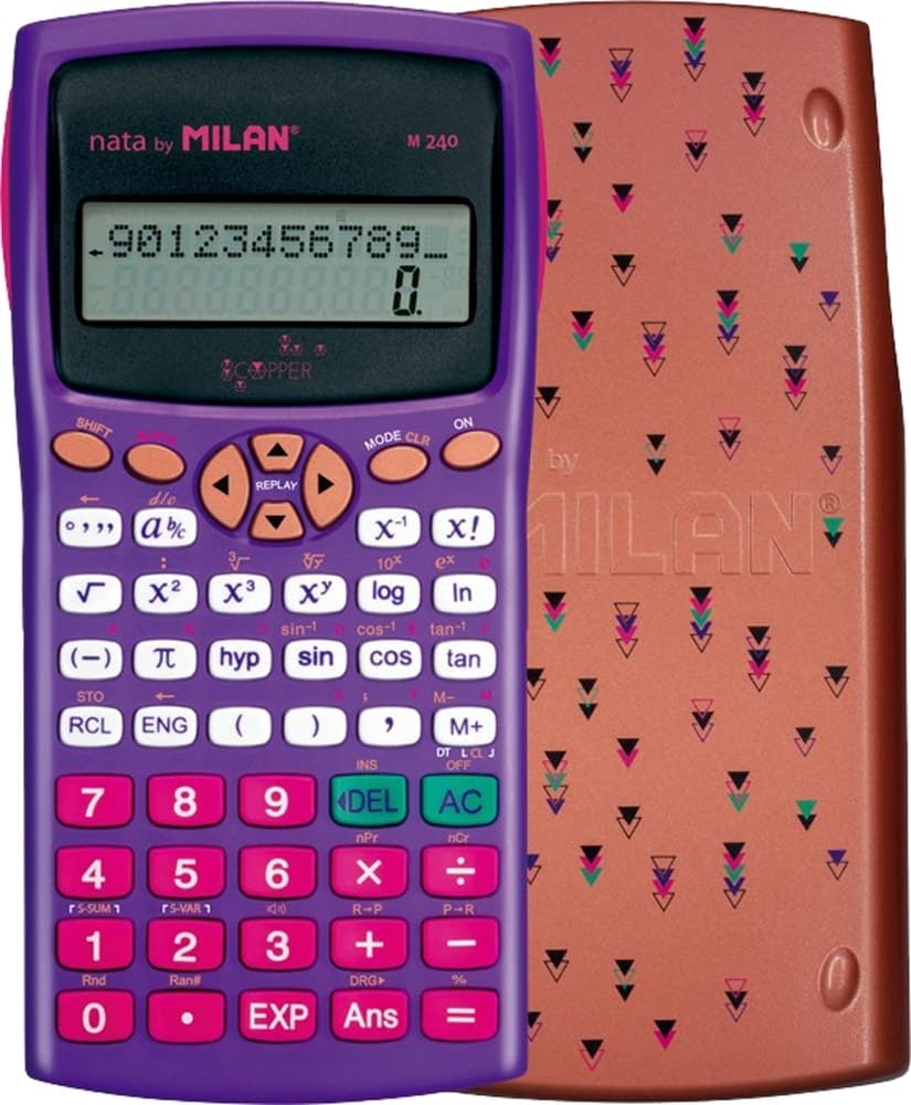 Calculadora Científica Milan M240 Copper Edition Roxo/Cobre