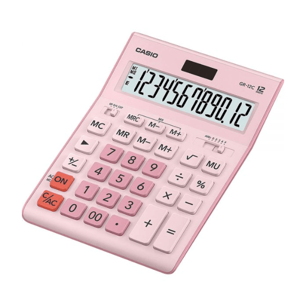 Calculadora Compacta Casio Gr-12C-Pk 12 Dígitos Rosa