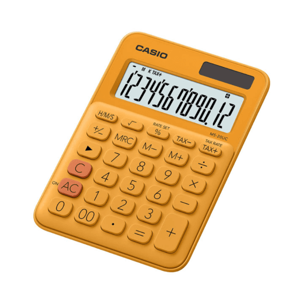 Calculadora Compacta Casio Ms-20UC-Rg Laranja
