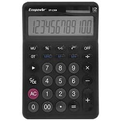 Calculadora Ecopower Ep-C308 12 Dígitos Preto