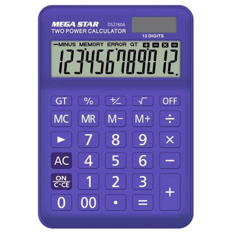Calculadora Megastar DS2780A 12 Dígitos - Azul