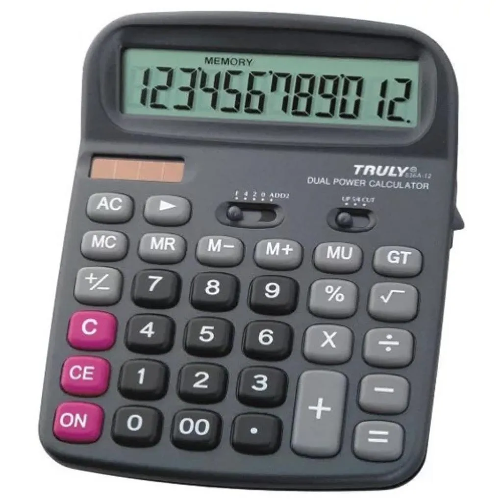 Calculadora Truly 836 12 Dígitos Grande