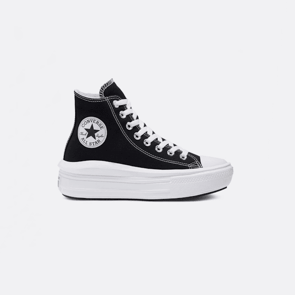 Tênis Feminino Casual Converse Chuck Taylor All Star Move Preto/Branco