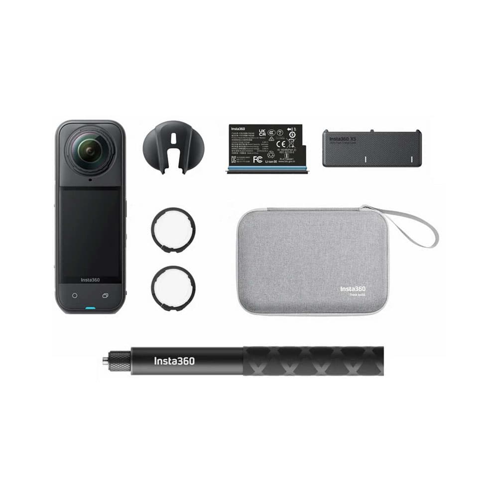 Câmera de Ação Insta360 Cinsaaha X5 Essentials Bundle 8K Preto