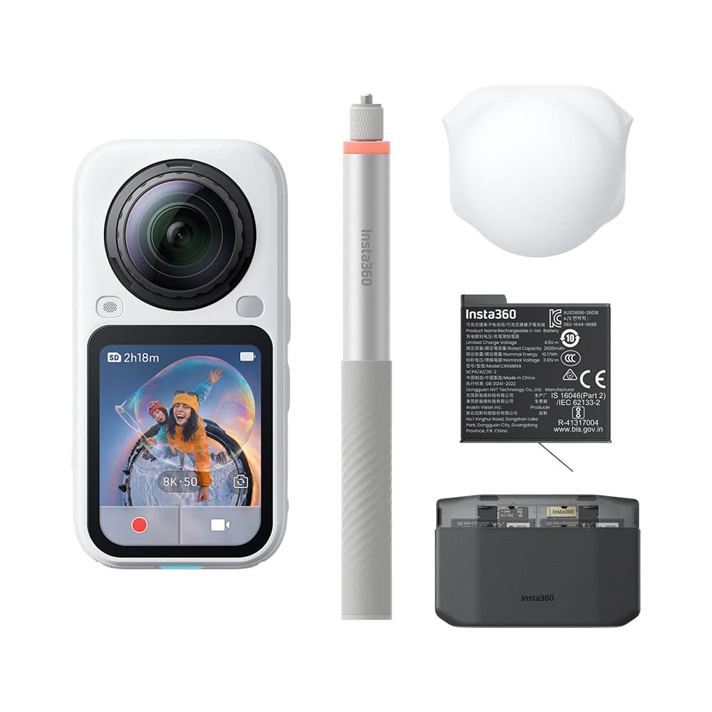 Cámara de Acción Insta360 Cinsabxa-X604 X6 Essentials Bundle Arctic White