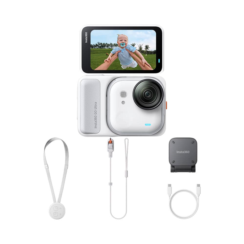 Câmera de Ação Insta360 Go Ultra Standard Bundle Branco Ártico