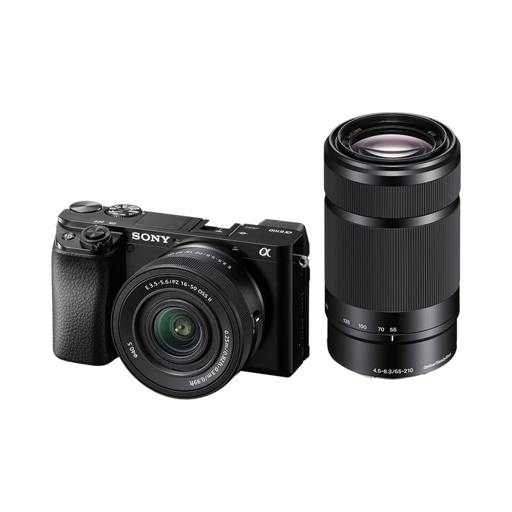 Câmera Mirrorless Sony A6100 com Lentes 16-50 Mm e 55-210 Mm