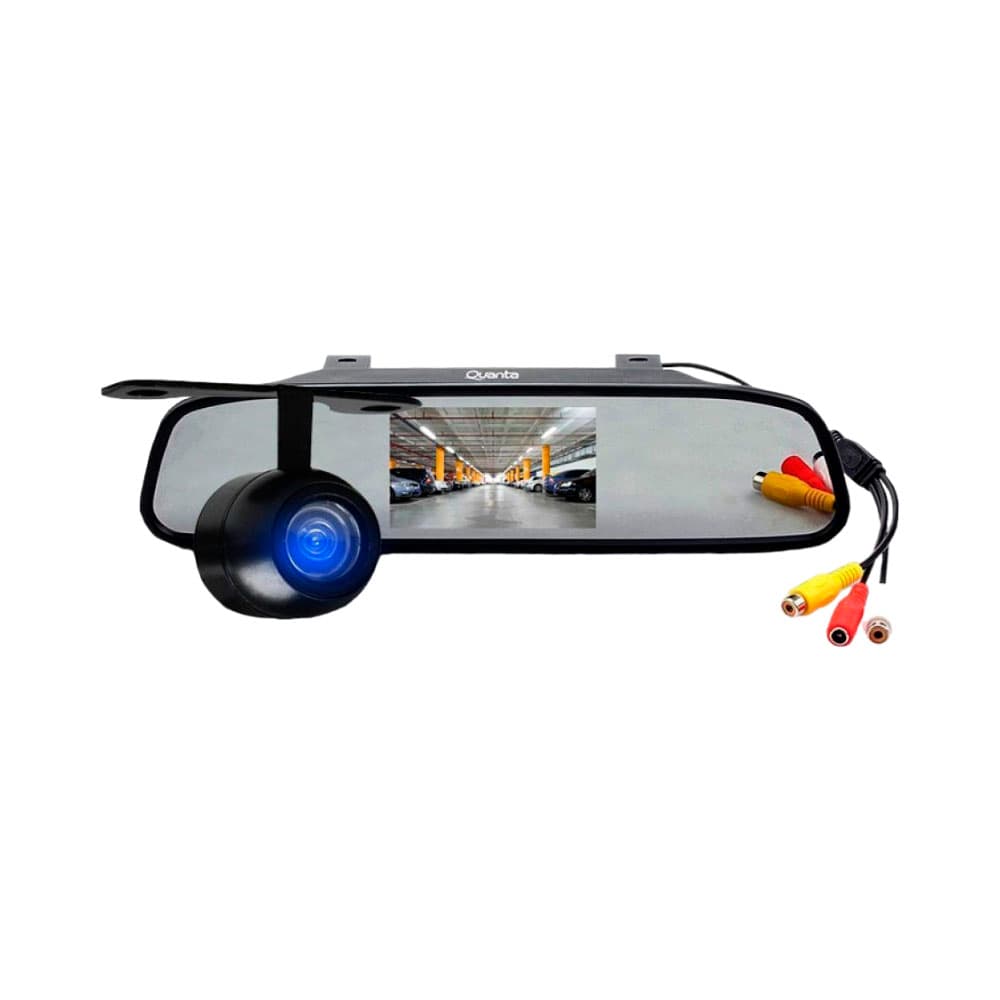 Câmera Veicular Quanta Qtcrd500 com Tela 4.3" Preta
