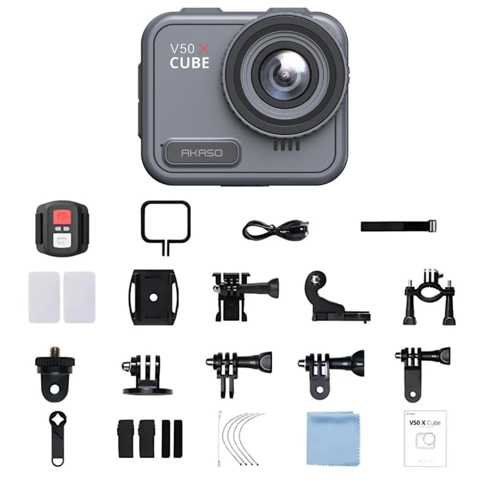 Câmera de Ação Akaso V50 X Cube 20MP 4K Wi-Fi Cinza